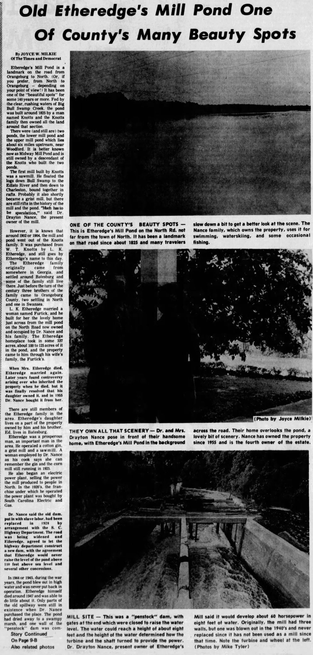 Orangeburg Landmarks Etheridge's Mill - Newspapers.com